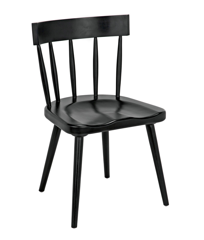 Esme Solid Mahogany Dining Chair Spindled Back Tapered Legs Classic Handcrafted Seating