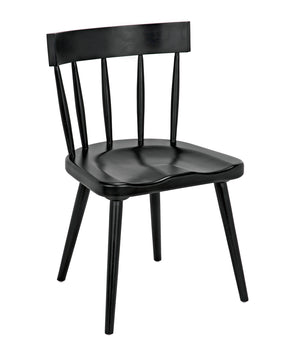 Esme Solid Mahogany Dining Chair Spindled Back Tapered Legs Classic Handcrafted Seating