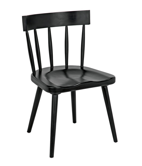 Esme Solid Mahogany Dining Chair Spindled Back Tapered Legs Classic Handcrafted Seating