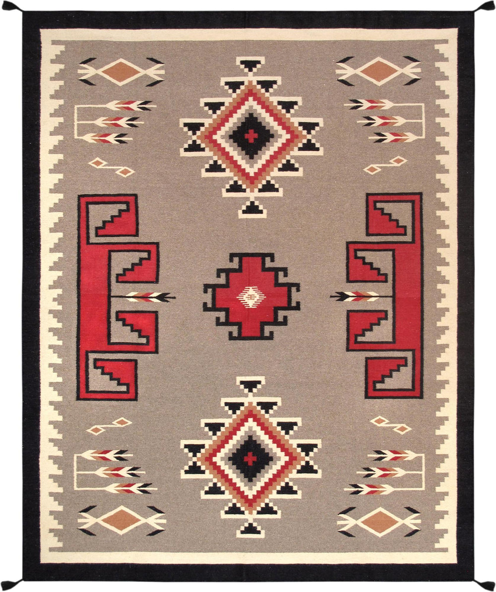 Pasargad Pasargad Home Tuscany Reversible Flatweave Wool Rug Tribal Geometric Living Room Accent 8' 9'' X 11' 9'' PNT-82 9x12