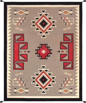 Pasargad Pasargad Home Tuscany Reversible Flatweave Wool Rug Tribal Geometric Living Room Accent 8' 9'' X 11' 9'' PNT-82 9x12