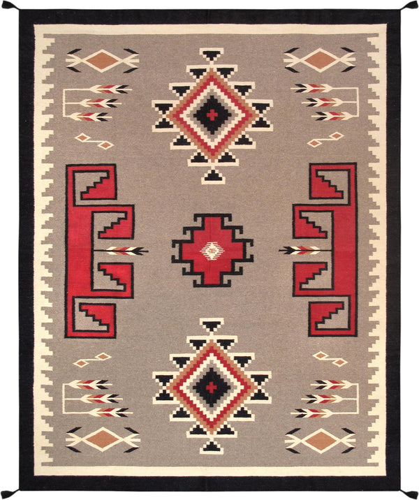 Pasargad Pasargad Home Tuscany Reversible Flatweave Wool Rug Tribal Geometric Living Room Accent 8' 9'' X 11' 9'' PNT-82 9x12