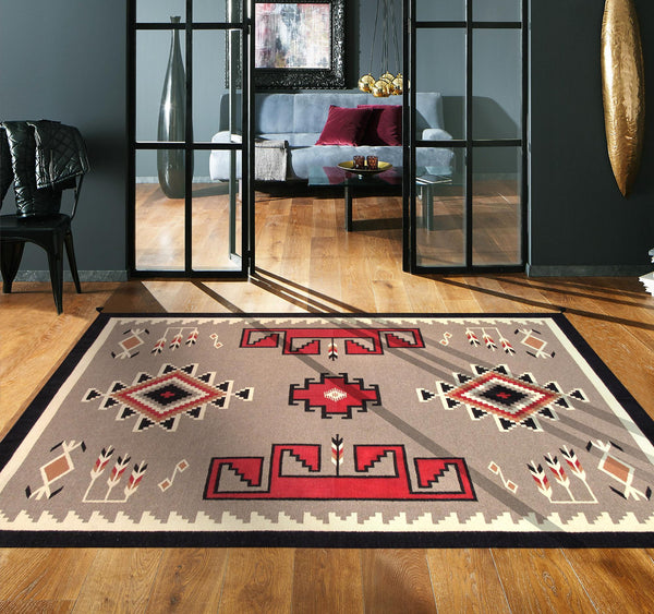 Pasargad Pasargad Home Tuscany Reversible Flatweave Wool Rug Tribal Geometric Living Room Accent 8' 9'' X 11' 9'' PNT-82 9x12