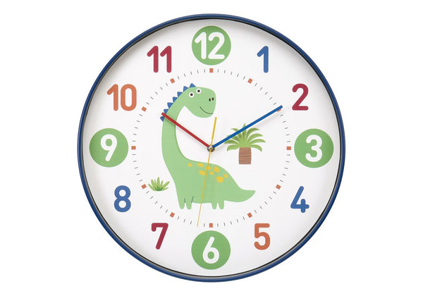 Monarch Specialties Clocks, 18" Round Juvenile Wall Clock With Multi-Color Face, Quiet Non-Ticking Quartz, Durable Glass WHITE,BLUE,GREEN,ORANGE,RED,YELLOW I 9100