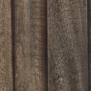 Jamie Young Co. Cremini Handcrafted Mango Wood Side Table In Grey Wash — Fluted Sculptural Base, 21"H X 14"W компакт 20CREM-STGR