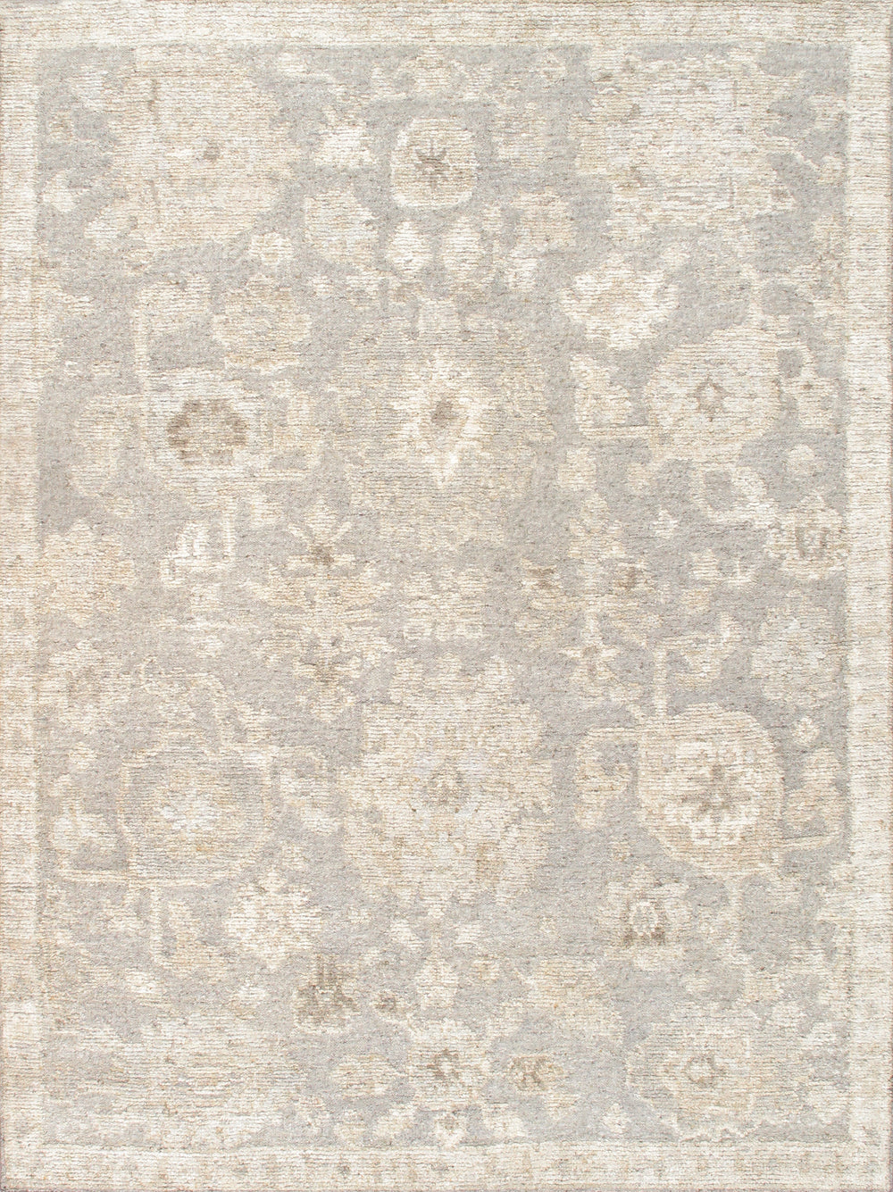 Pasargad Pasargad Home Oushak Hand-Knotted Wool Rug Floral Motif For Living Or Dining Room PLI-08 9X12
