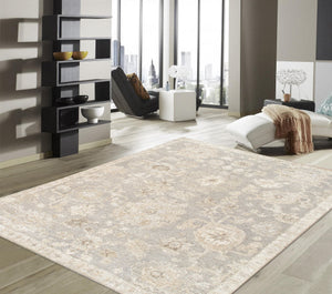 Pasargad Pasargad Home Oushak Hand-Knotted Wool Rug Floral Motif For Living Or Dining Room PLI-08 9X12