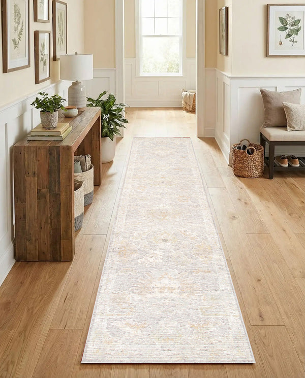 Pasargad Pasargad Home Oushak Floral Wool Hand-Knotted Rug For Hallways And Living Rooms PLO-106 rnr 3X11
