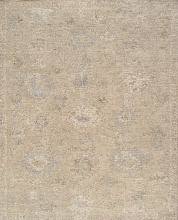 Pasargad Pasargad Oushak Hand-Knotted Cream Wool Rug 8'3" x 10'3" — Plush, Durable Geometric Vintage Charm PLO-72 8X10