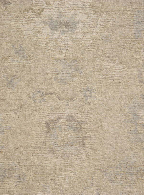 Pasargad Pasargad Oushak Hand-Knotted Cream Wool Rug 8'3" x 10'3" — Plush, Durable Geometric Vintage Charm PLO-72 8X10