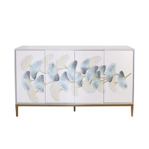 Pasargad Pasargad Home Annabelle Floral Sideboard With Bronze Accents For Dining Or Entryway PPH-Y4