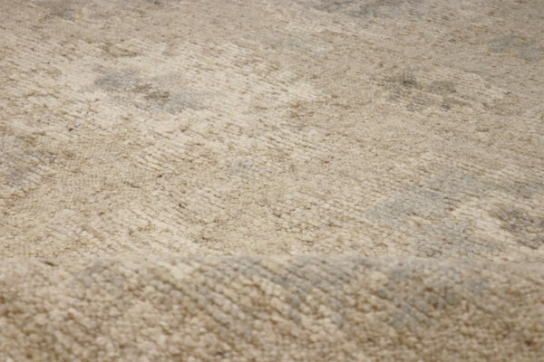 Pasargad Pasargad Oushak Hand-Knotted Cream Wool Rug 8'3" x 10'3" — Plush, Durable Geometric Vintage Charm PLO-72 8X10
