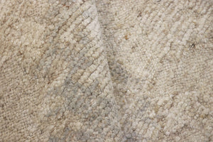Pasargad Pasargad Oushak Hand-Knotted Cream Wool Rug 8'3" x 10'3" — Plush, Durable Geometric Vintage Charm PLO-72 8X10