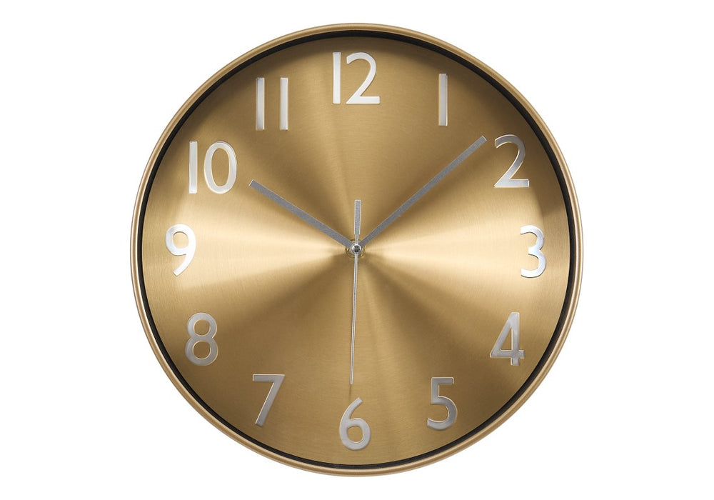 Monarch Specialties Clocks, 12" Round Wall Clock With Metallic Face And Quiet Quartz Movement For Modern Spaces GOLD,BLACK,SILVER I 9112