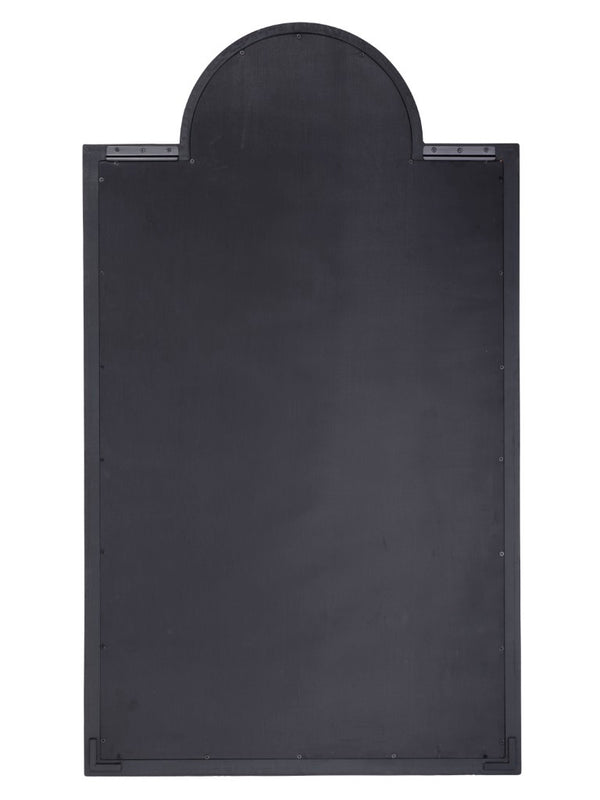 Jamie Young Co. Keystone Vellumn Wall Mirror — Large Art Deco Grey Vellum Frame, Handcrafted High-Gloss Accent Piece 62"H x 36"W x 1.5"D 6KEYS-MIDO