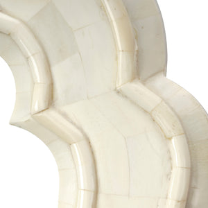 Jamie Young Co. Chateau Camel Bone Arch Mirror — Handcrafted Inlay, Large Elegant Arched Focal Point For Entryways 6CHAT-MIWH