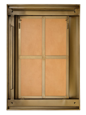Jamie Young Co. Empire Hand-Forged Iron Rectangle Wall Mirror With Acid-Wash Patina, 48"H X 33"W, Versatile Focal Piece 6EMPI-MIAW