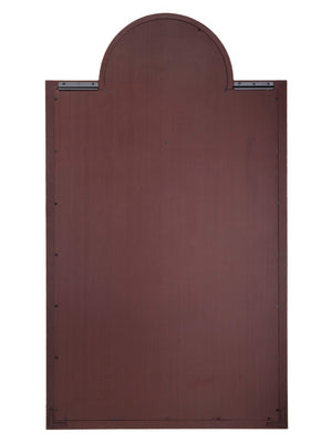 Jamie Young Co. Keystone Hide Wall Mirror With Saddle Hair-On-Hide Frame, Art Deco Full-Length Statement Mirror 62"H x 36"W x 1.5"D 6KEYS-MISA