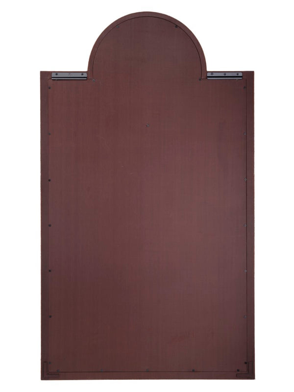 Jamie Young Co. Keystone Hide Wall Mirror With Saddle Hair-On-Hide Frame, Art Deco Full-Length Statement Mirror 62"H x 36"W x 1.5"D 6KEYS-MISA