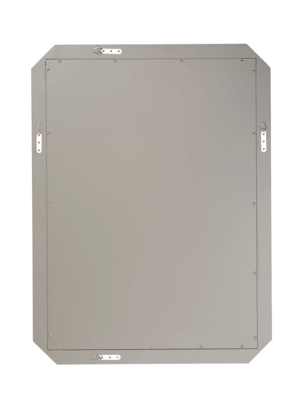 Jamie Young Co. Ravine Wood Wall Mirror Sand Grey – 3X4ft Neutral Layered Veneer Frame, Vertical/Horizontal Mounting 6RAVI-MISA