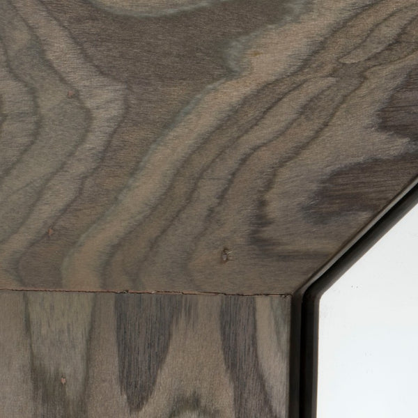 Jamie Young Co. Ravine Wood Wall Mirror Sand Grey – 3X4ft Neutral Layered Veneer Frame, Vertical/Horizontal Mounting 6RAVI-MISA