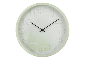 Monarch Specialties Clocks, 12" Round Juvenile Wall Clock With Light Mint Dial, Silent Quartz Movement, Easy-Read Numbers, Modern Decor GREEN,BLACK,WHITE I 9117