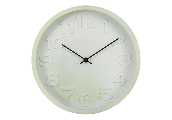 Monarch Specialties Clocks, 12" Round Juvenile Wall Clock With Light Mint Dial, Silent Quartz Movement, Easy-Read Numbers, Modern Decor GREEN,BLACK,WHITE I 9117