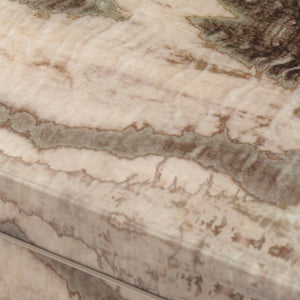 Jamie Young Co. Venom Lacquered Wood Decorative Box With Hand-Applied Nature Motifs, Felt Bottom, Silver Hinges 7VENO-BXCH