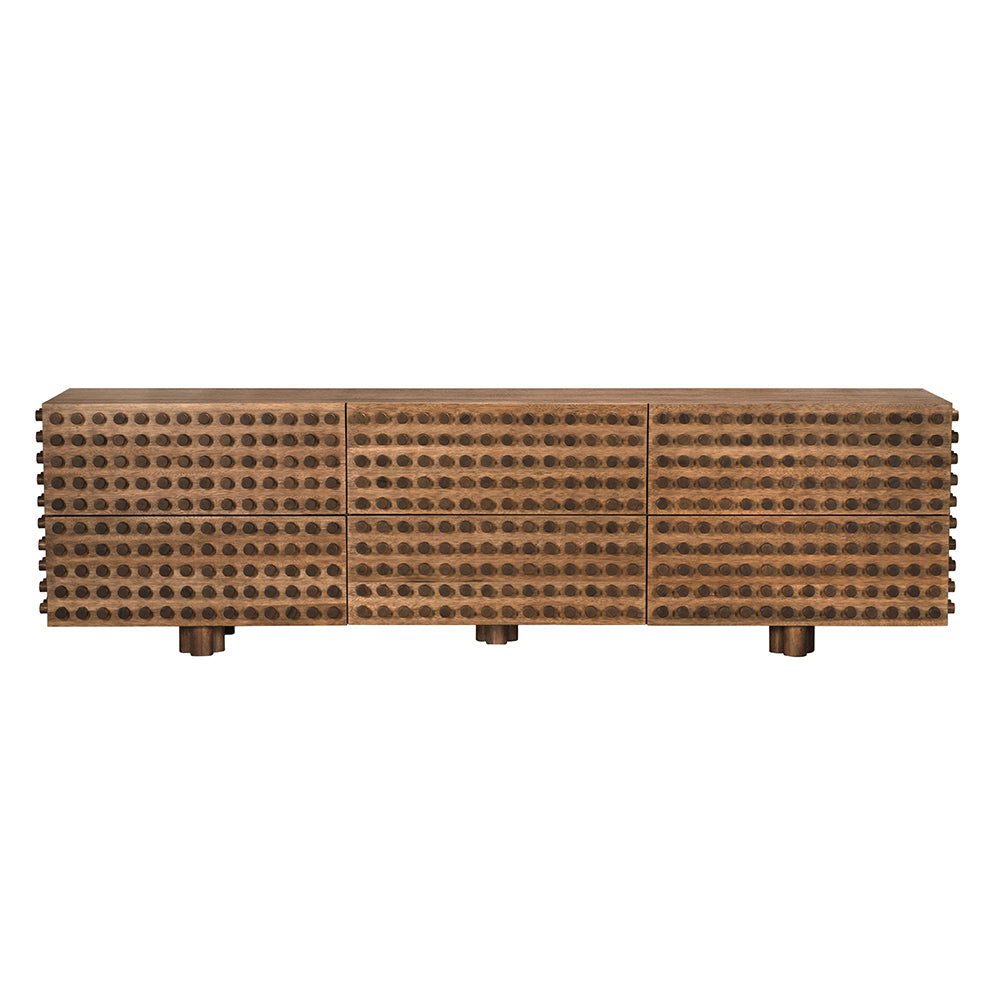 Haruko Oversized Walnut Veneer Sideboard for Dining Entryway or Living Room Storage