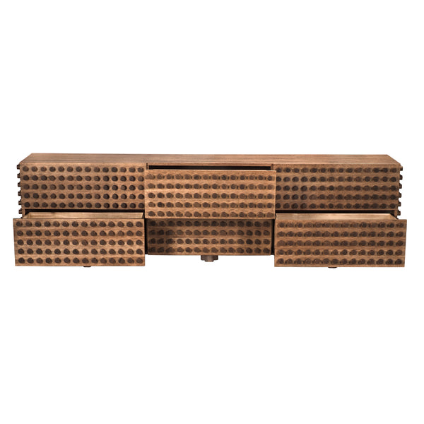 Haruko Oversized Walnut Veneer Sideboard for Dining Entryway or Living Room Storage