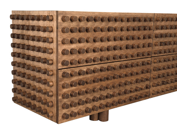 Haruko Oversized Walnut Veneer Sideboard for Dining Entryway or Living Room Storage