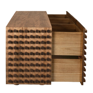 Haruko Oversized Walnut Veneer Sideboard for Dining Entryway or Living Room Storage