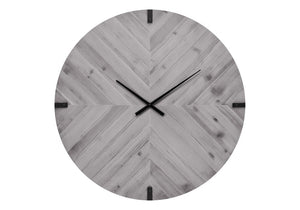 Monarch Specialties Clocks, 30" Round Oversized Wall Clock With Led Halo, Silent Quartz, Remote-Controlled Accent Light GREY,BLACK I 9038