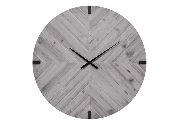 Monarch Specialties Clocks, 30" Round Oversized Wall Clock With Led Halo, Silent Quartz, Remote-Controlled Accent Light GREY,BLACK I 9038