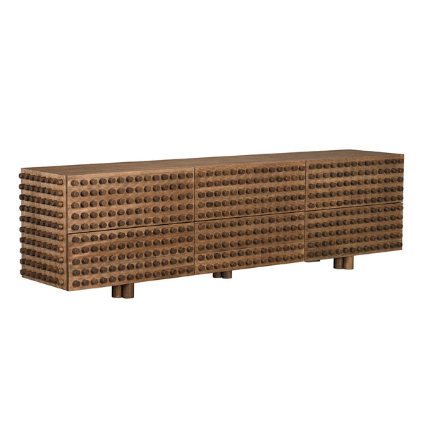 Haruko Oversized Walnut Veneer Sideboard for Dining Entryway or Living Room Storage