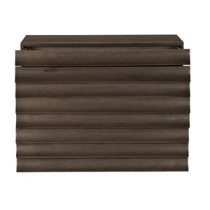 Frederico Fluted Walnut Console Table with Four Drawers for Entryway or Living Room