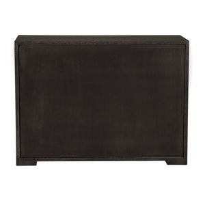 Frederico Fluted Walnut Console Table with Four Drawers for Entryway or Living Room