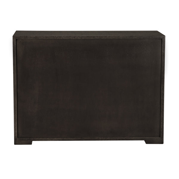 Frederico Fluted Walnut Console Table with Four Drawers for Entryway or Living Room