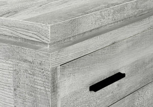Monarch Specialties Computer L-Shaped Corner Desk With Reclaimed Wood-Look Laminate, Reversible Setup & Storage Drawers GREY I 7421