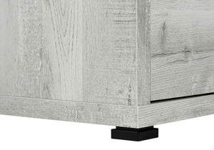 Monarch Specialties Computer L-Shaped Corner Desk With Reclaimed Wood-Look Laminate, Reversible Setup & Storage Drawers GREY I 7421