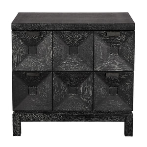 Musashi Sculptural Walnut Sideboard with Faceted Drawers for Modern Entryway Decor