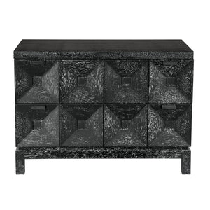 Musashi Sculptural Walnut Sideboard with Faceted Drawers for Modern Entryway Decor