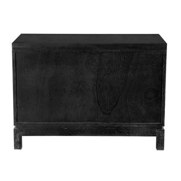 Musashi Sculptural Walnut Sideboard with Faceted Drawers for Modern Entryway Decor
