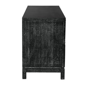 Musashi Sculptural Walnut Sideboard with Faceted Drawers for Modern Entryway Decor