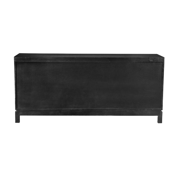 Musashi Sculptural Walnut Sideboard with Faceted Drawers for Modern Entryway Decor