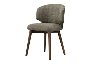 Monarch Specialties Dining Chair Mid-Century Set Of 2 Upholstered Side Chairs With Solid Wood Tapered Legs And Plush Foam Comfort, Durable Frame, Easy Assembly WALNUT,BROWN I 1366