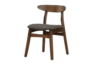 Monarch Specialties Dining Mid-Century Side Chair Set Of 2 — Upholstered Comfort, Solid Wood Angled Legs, Ergonomic Design WALNUT,BROWN I 1368