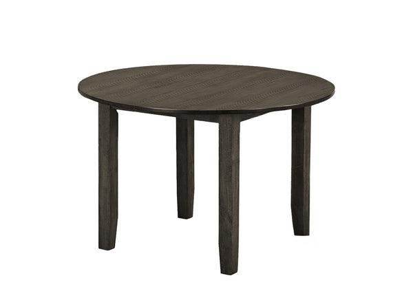 Monarch Specialties Dining Round Table 48" Antique Veneer Top With Solid Wood Legs, Seats 4, Easy-Clean Surface GREY I 1348