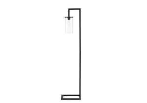 Monarch Specialties Lighting, Contemporary 68" Floor Lamp With Matte Metal Frame And Glass Cylinder Shade For Cozy Ambience BLACK I 9656