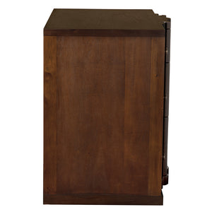 Kiss Mahogany Veneer Dresser with Brass Pulls and Hand Rubbed Finish for Bedroom Storage